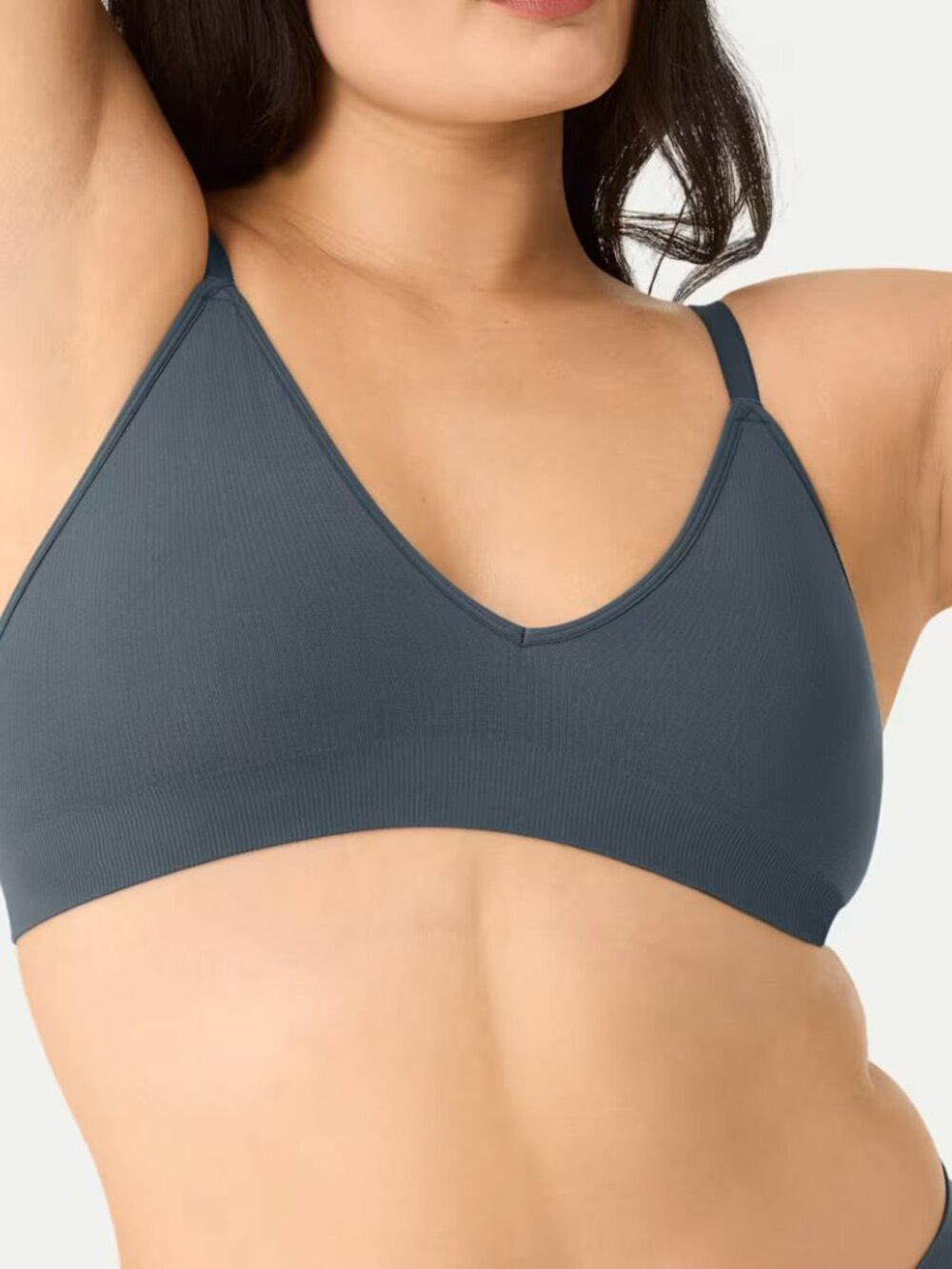 Women's Seamless Triangle Bralette, Pebble
